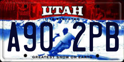 UT license plate A902PB