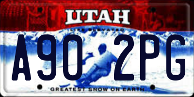 UT license plate A902PG