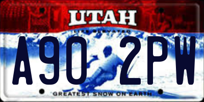 UT license plate A902PW