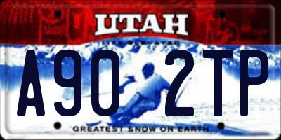 UT license plate A902TP