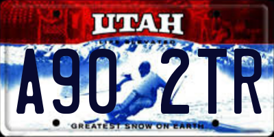 UT license plate A902TR