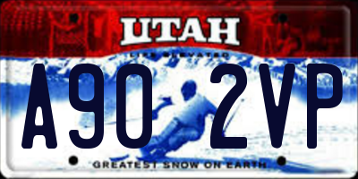 UT license plate A902VP