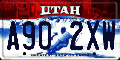 UT license plate A902XW