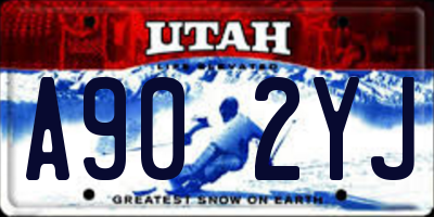 UT license plate A902YJ