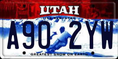 UT license plate A902YW