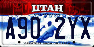 UT license plate A902YX