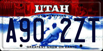 UT license plate A902ZT
