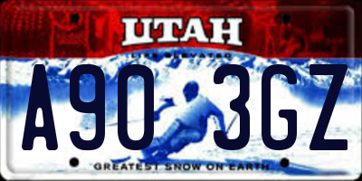 UT license plate A903GZ