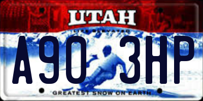 UT license plate A903HP