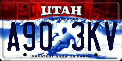 UT license plate A903KV