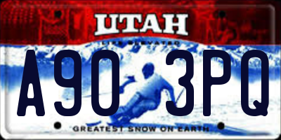UT license plate A903PQ