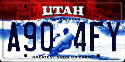 UT license plate A904FY