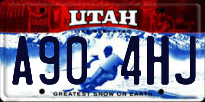 UT license plate A904HJ