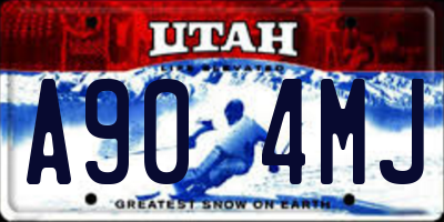 UT license plate A904MJ