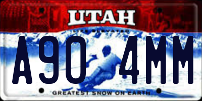 UT license plate A904MM