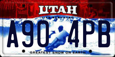 UT license plate A904PB