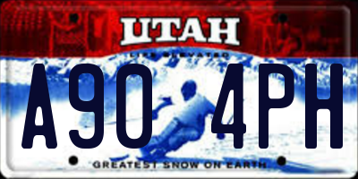 UT license plate A904PH