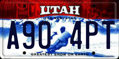UT license plate A904PT