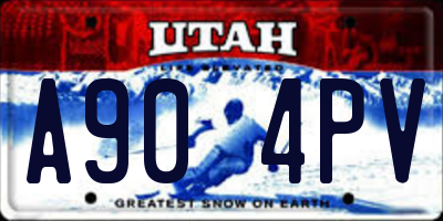 UT license plate A904PV