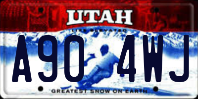 UT license plate A904WJ