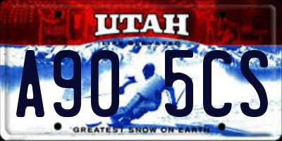 UT license plate A905CS