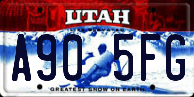 UT license plate A905FG
