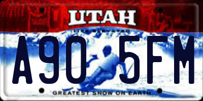 UT license plate A905FM