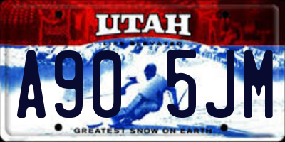 UT license plate A905JM