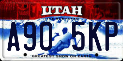 UT license plate A905KP