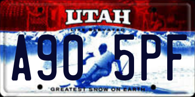 UT license plate A905PF