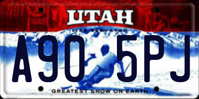 UT license plate A905PJ