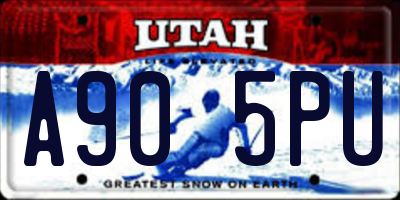 UT license plate A905PU