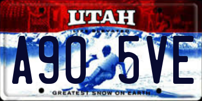 UT license plate A905VE