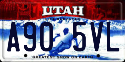 UT license plate A905VL