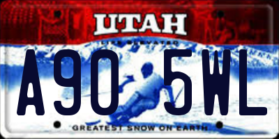 UT license plate A905WL
