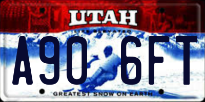 UT license plate A906FT