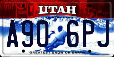 UT license plate A906PJ