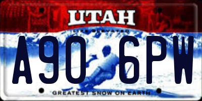UT license plate A906PW