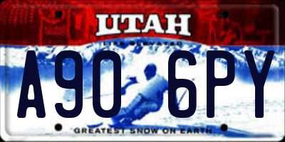 UT license plate A906PY