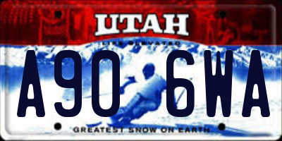 UT license plate A906WA