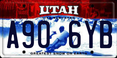 UT license plate A906YB