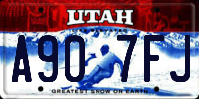 UT license plate A907FJ