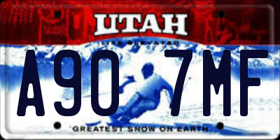 UT license plate A907MF