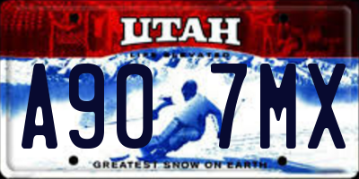 UT license plate A907MX
