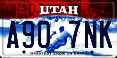 UT license plate A907NK