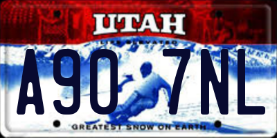 UT license plate A907NL