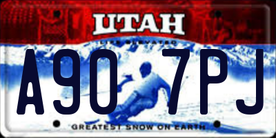 UT license plate A907PJ
