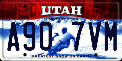 UT license plate A907VM