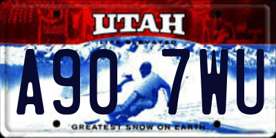 UT license plate A907WU