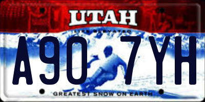 UT license plate A907YH